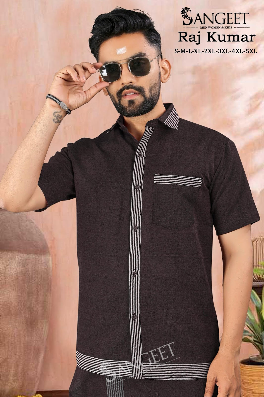 Rajkumar Sangeet Handloom Mens Dhoti Shirts Exporter Ahmedabad