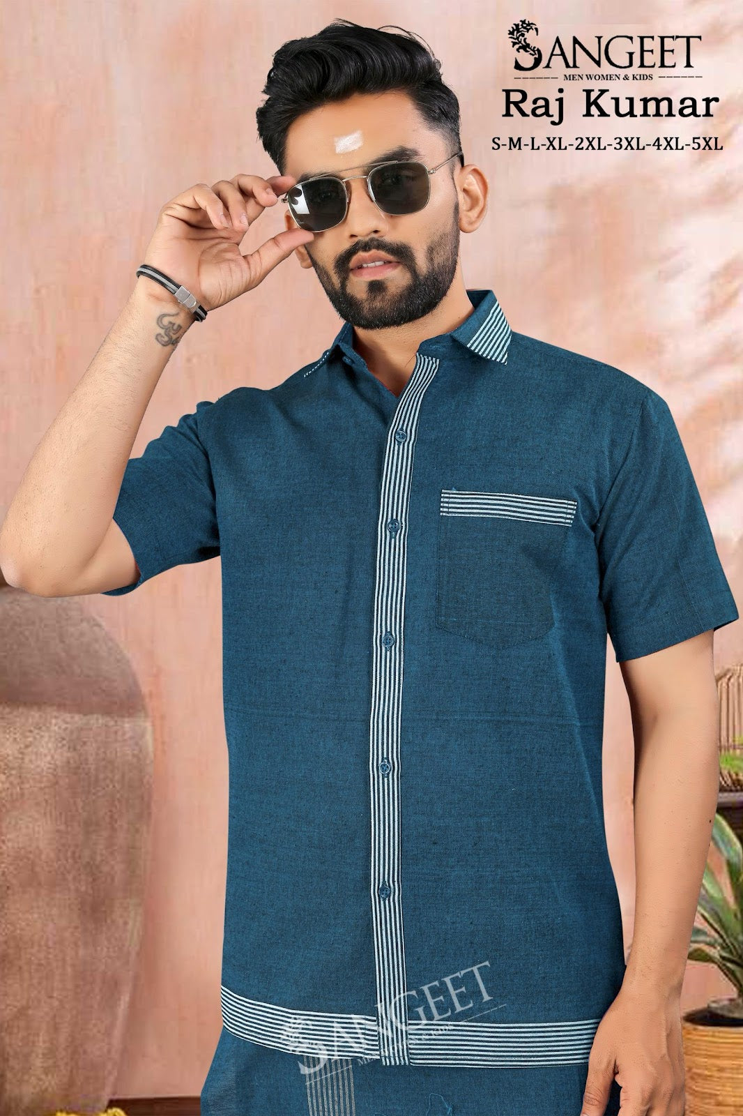 Rajkumar Sangeet Handloom Mens Dhoti Shirts Exporter Ahmedabad