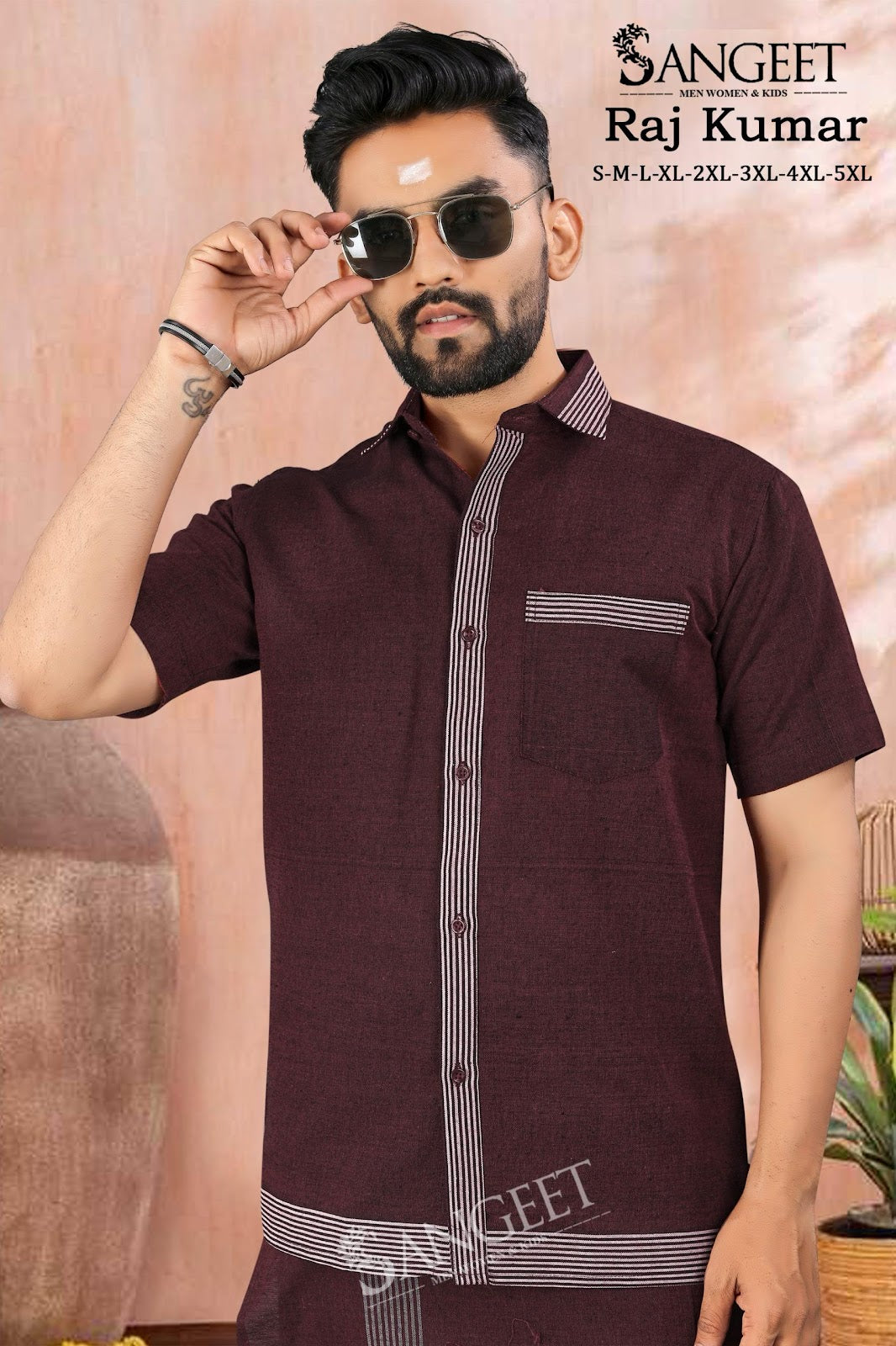 Rajkumar Sangeet Handloom Mens Dhoti Shirts Exporter Ahmedabad