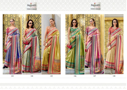 Rajmata 143-148 Rajpath Tissue Silk Sarees Wholesale Price