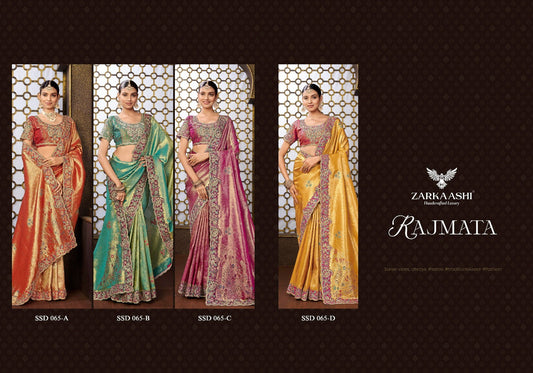 Rajmata Zarkaashi Tissue Sarees Manufacturer India