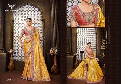 Rajmata Zarkaashi Tissue Sarees Manufacturer India