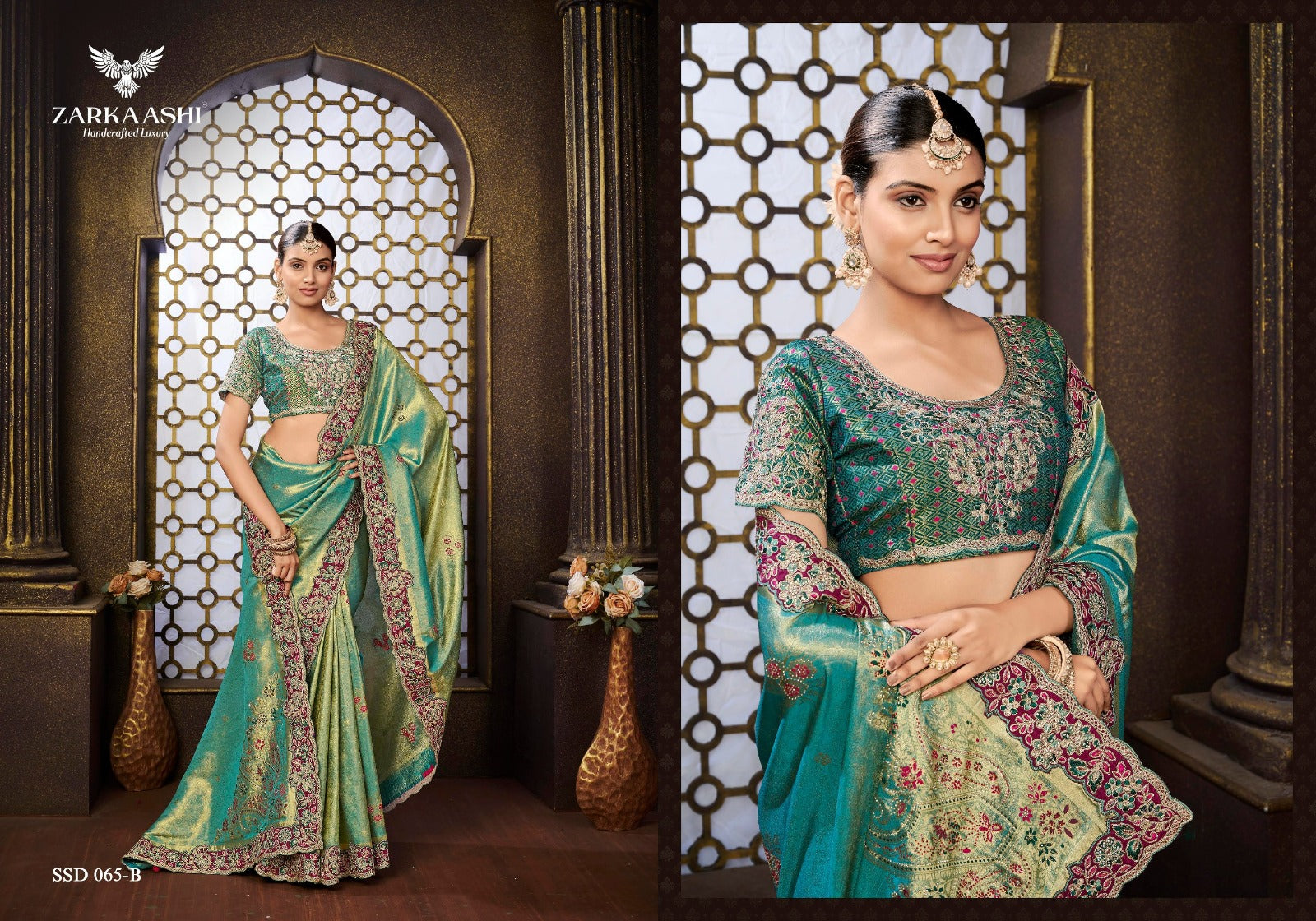 Rajmata Zarkaashi Tissue Sarees Manufacturer India