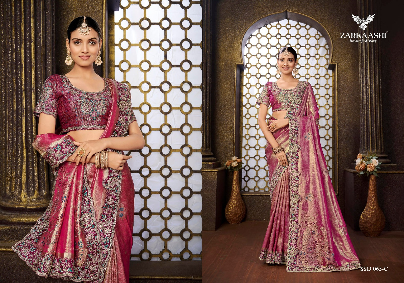 Rajmata Zarkaashi Tissue Sarees Manufacturer India