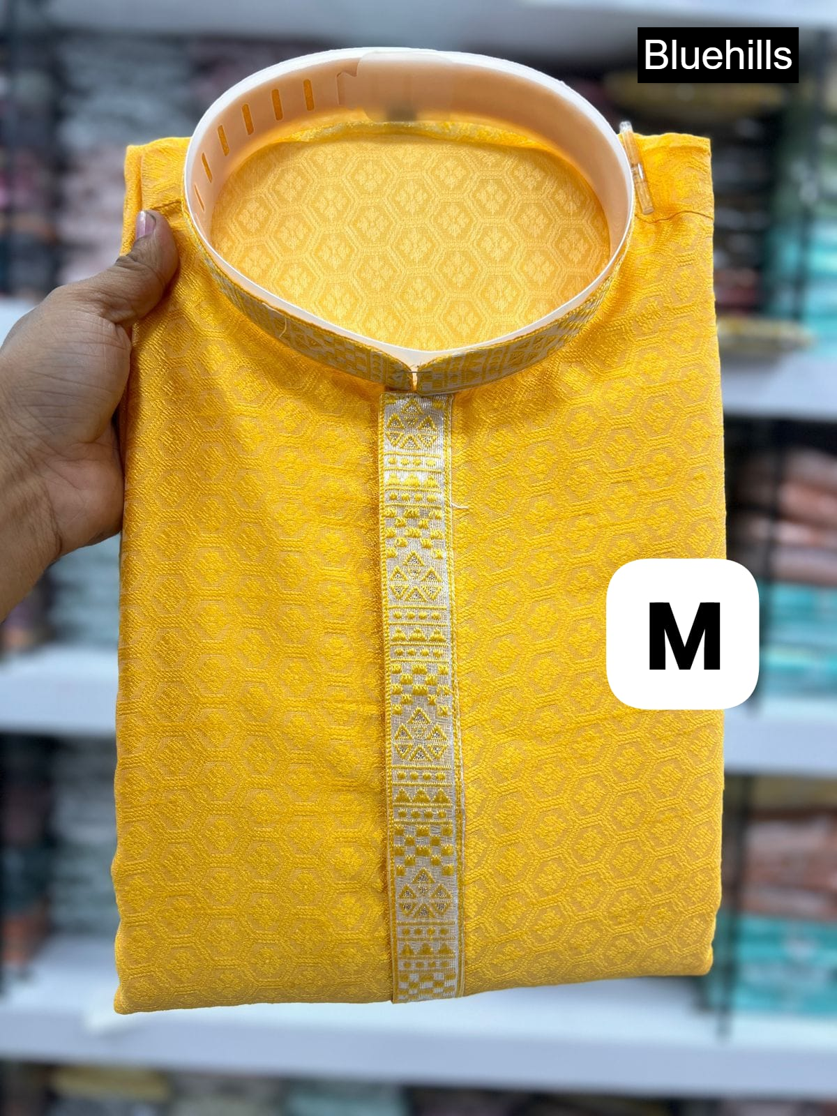 Rajtilak 5.0 Bluehills Jacquard Silk Mens Kurta Exporter India