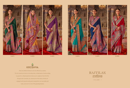 Rajtilak 871-876 Kreshva Pv Silk Sarees Wholesale Price