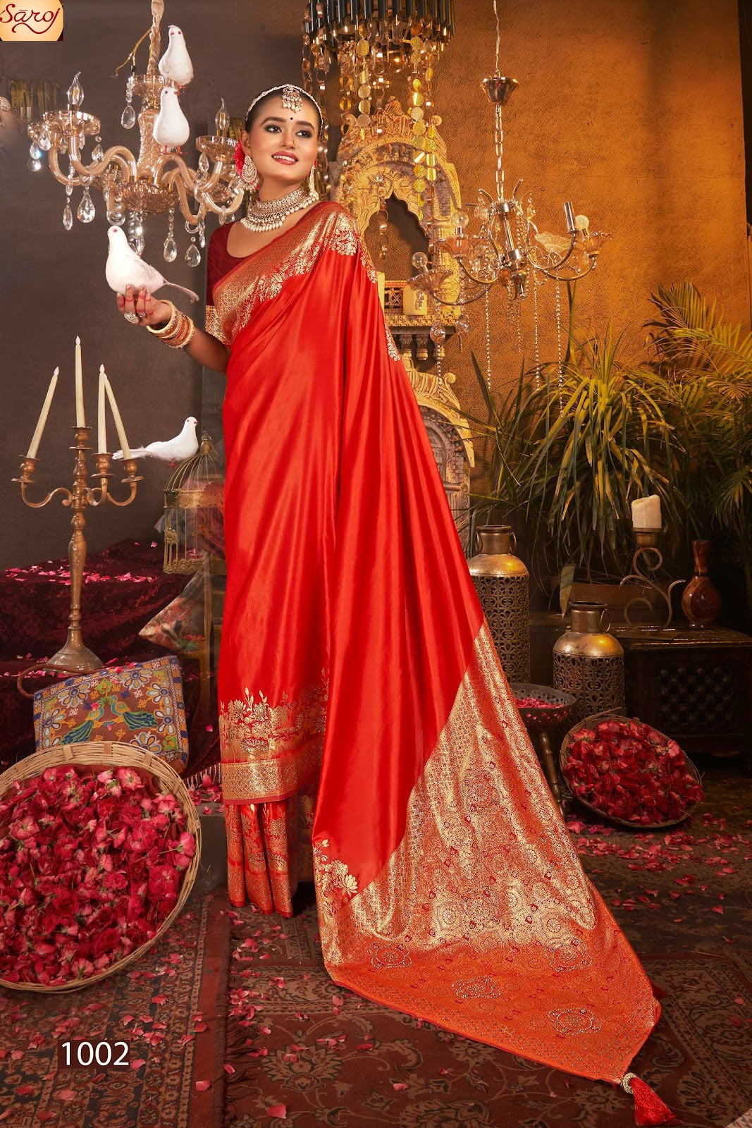 Rajvaibhav Sattin Swaroski Vol 3 Saroj Silk Sarees Manufacturer Ahmedabad