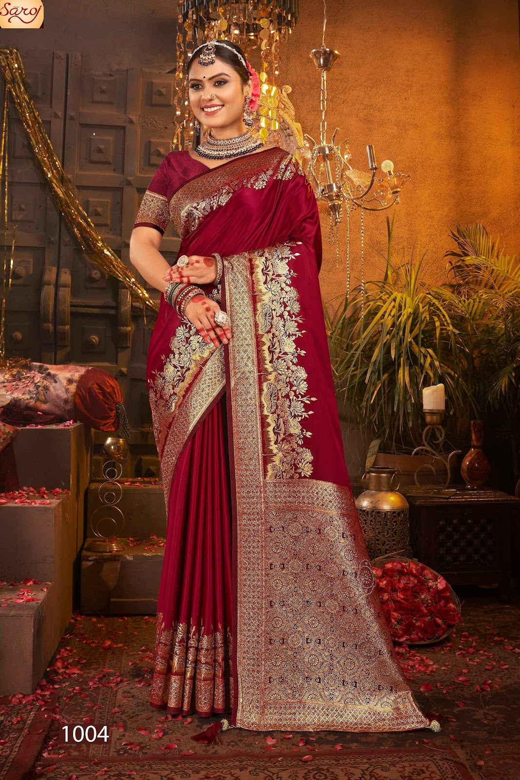 Rajvaibhav Sattin Swaroski Vol 3 Saroj Silk Sarees Manufacturer Ahmedabad