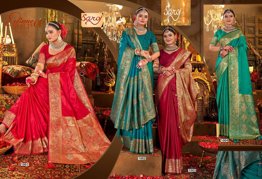 Rajvaibhav Sattin Swaroski Vol 4 Saroj Silk Sarees Supplier Ahmedabad