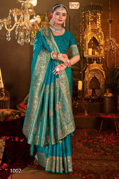 Rajvaibhav Sattin Swaroski Vol 4 Saroj Silk Sarees Supplier Ahmedabad