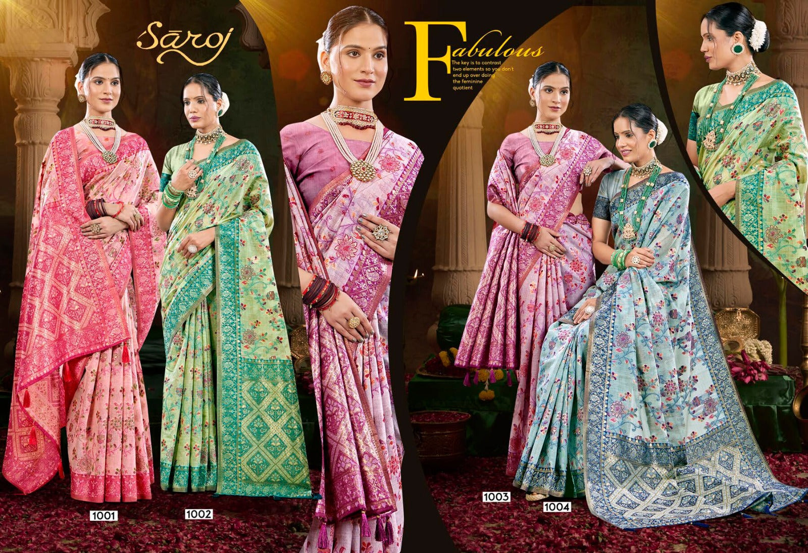 Rajvanshi 1 Saroj Pure Linen Sarees Wholesaler Gujarat