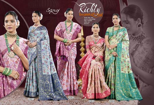 Rajvanshi 2 Saroj Pure Linen Sarees Manufacturer Gujarat