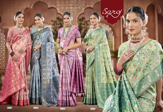 Rajvanshi 3 Saroj Pure Linen Sarees Exporter Gujarat