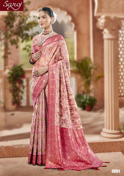 Rajvanshi 3 Saroj Pure Linen Sarees Exporter Gujarat
