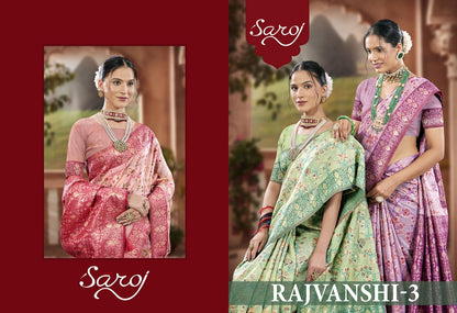 Rajvanshi 3 Saroj Pure Linen Sarees Exporter Gujarat