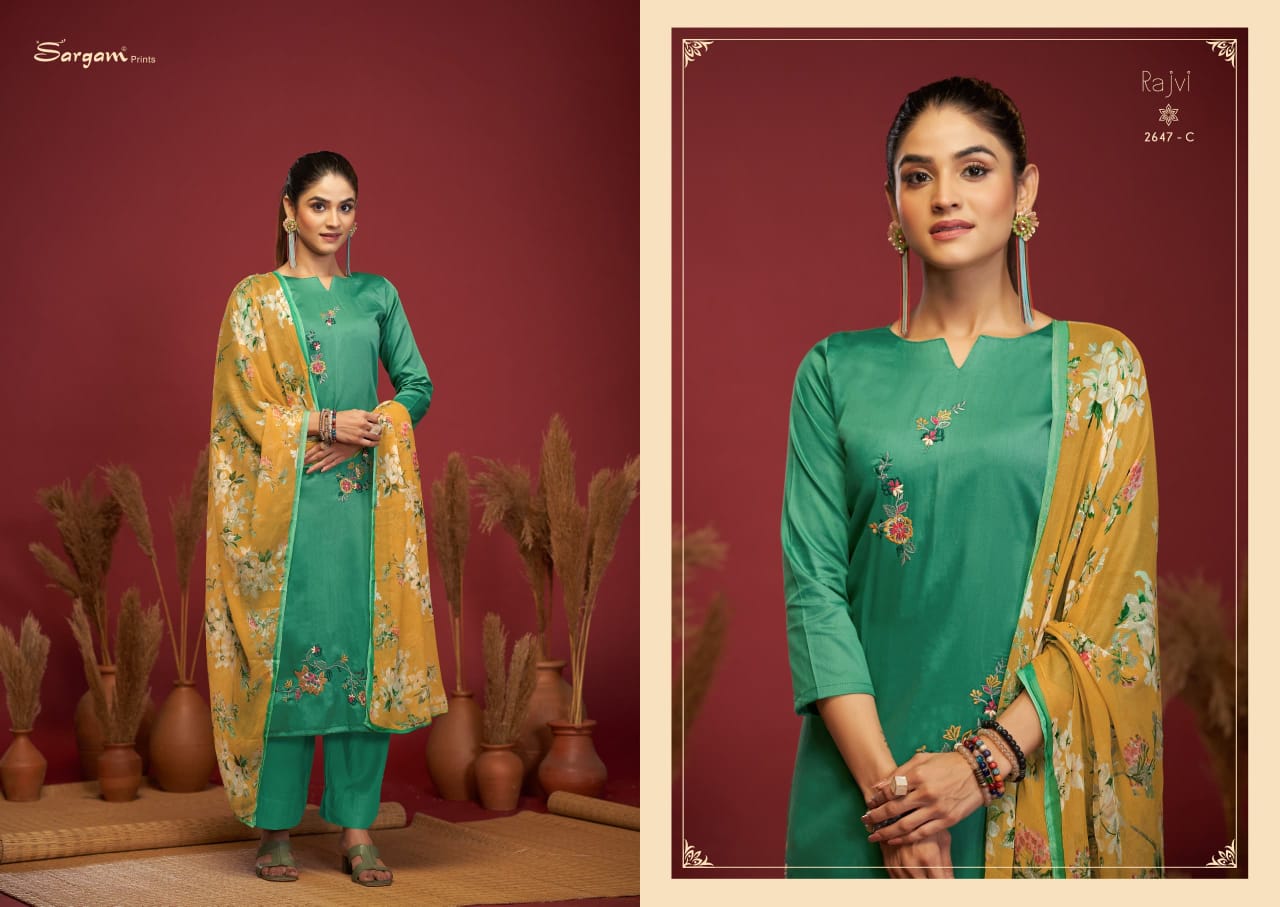 Rajvi Sargam Prints Pure Jam Pant Style Suits Exporter Gujarat
