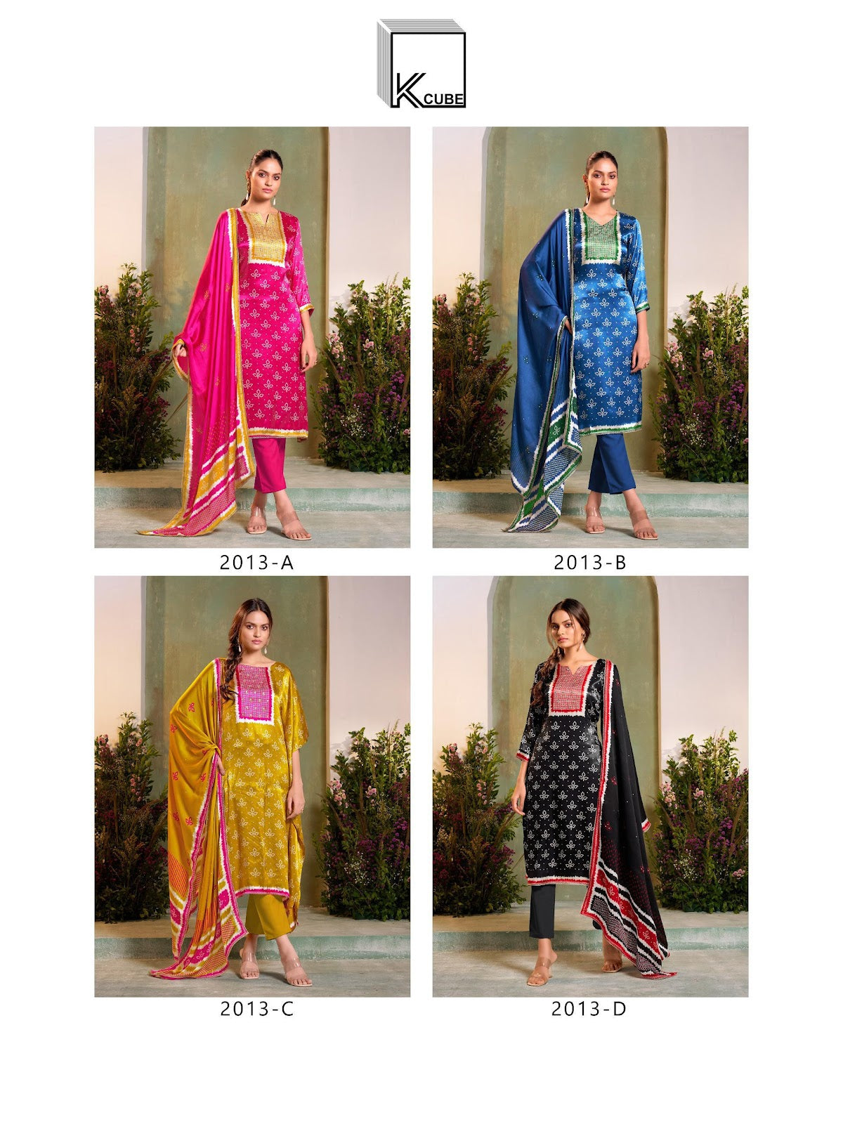 Rajvika K Cube Gaji Silk Pant Style Suits Supplier Ahmedabad