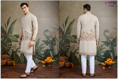 Rajwada Attires 1 With Koti Shubhvastra Cotton Mens Kurta Manufacturer Ahmedabad