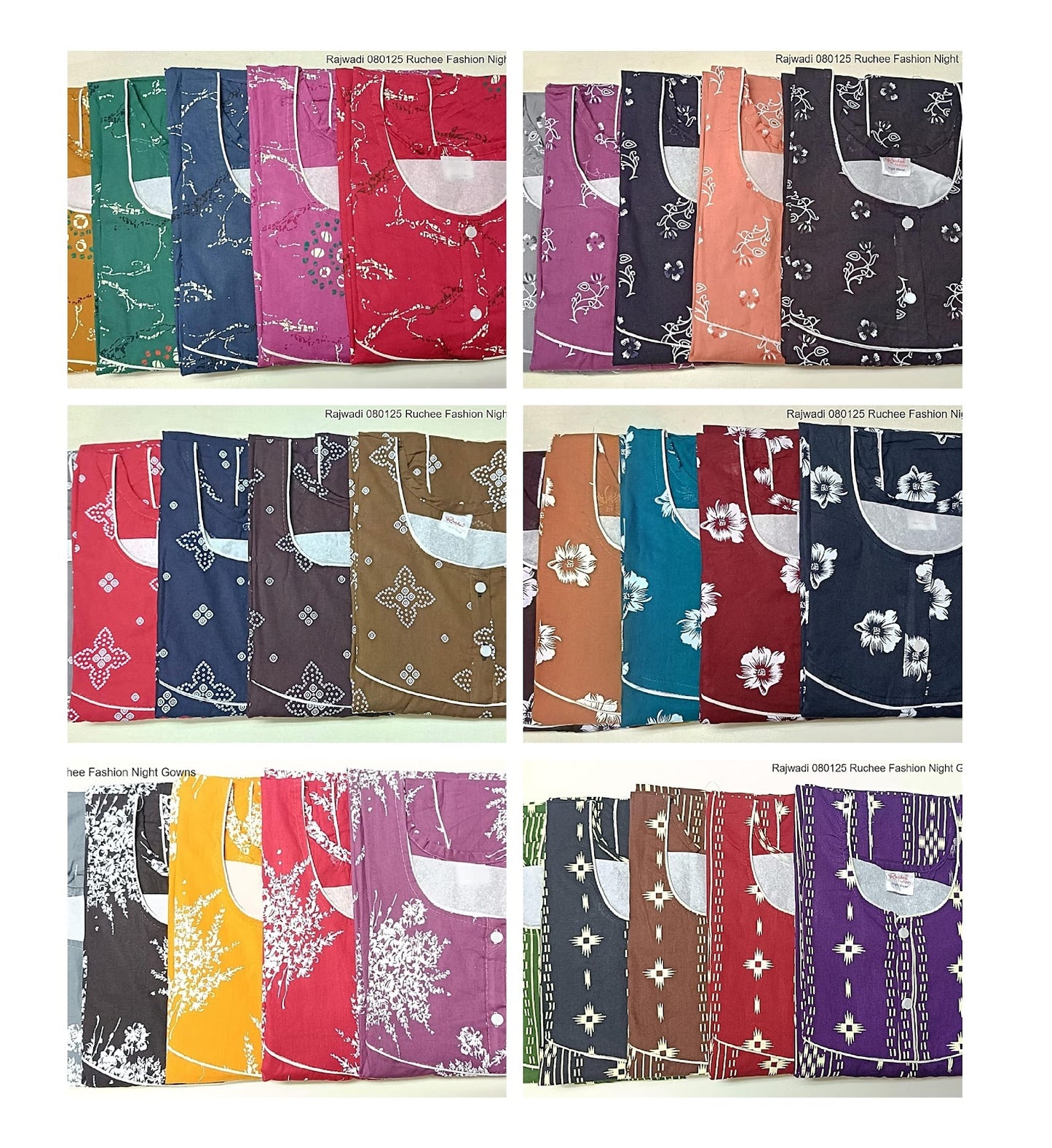 Rajwadi 080125 Ruchee Fashion Night Gowns Wholesale Price