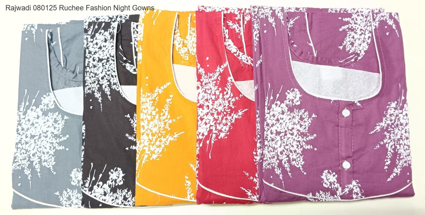 Rajwadi 080125 Ruchee Fashion Night Gowns Wholesale Price