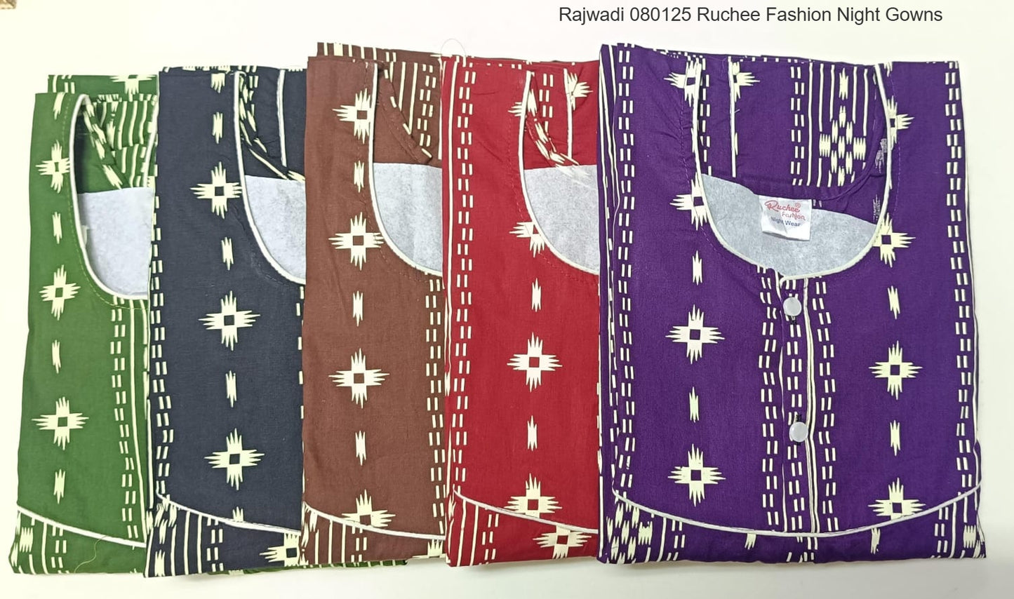 Rajwadi 080125 Ruchee Fashion Night Gowns Wholesale Price