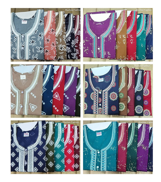 Rajwadi 180125 Ruchee Fashion Night Gowns Supplier Ahmedabad