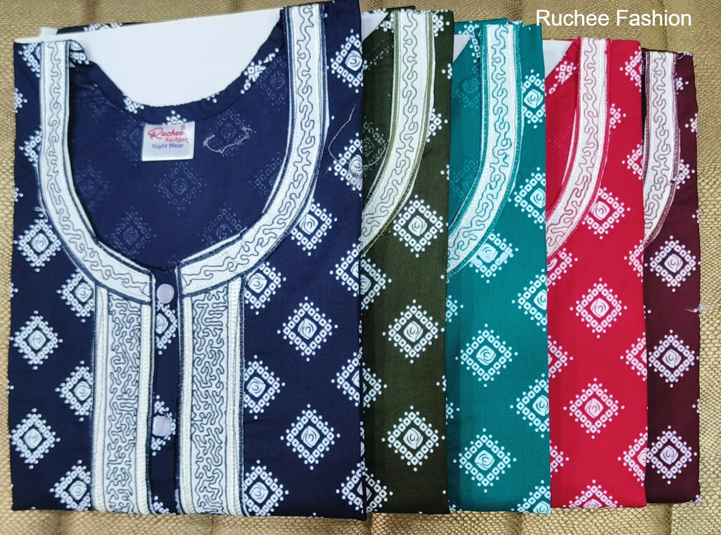 Rajwadi 180125 Ruchee Fashion Night Gowns Supplier Ahmedabad