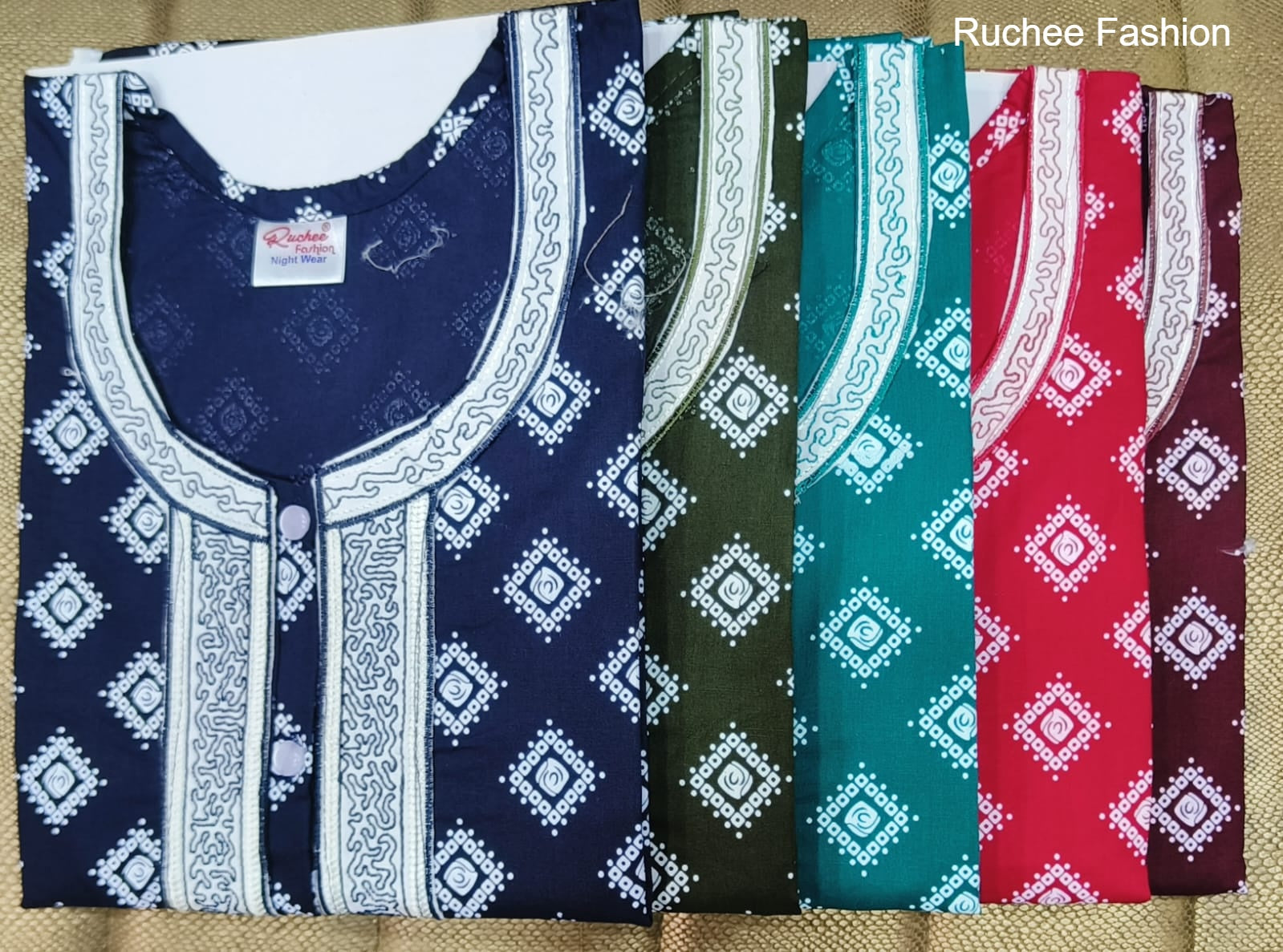 Rajwadi 180125 Ruchee Fashion Night Gowns Supplier Ahmedabad