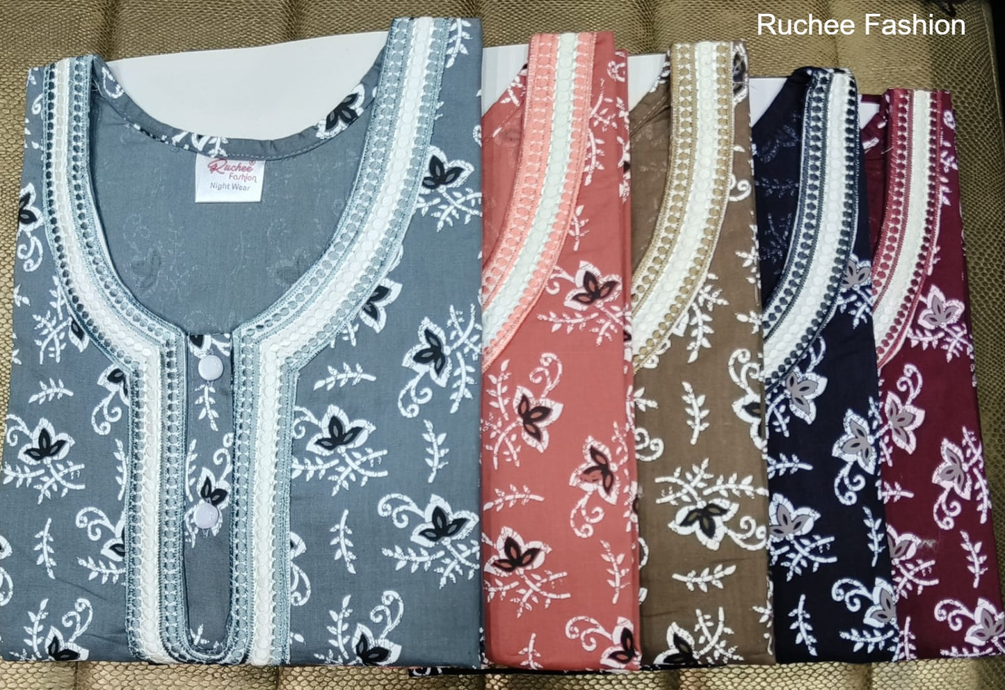 Rajwadi 180125 Ruchee Fashion Night Gowns Supplier Ahmedabad