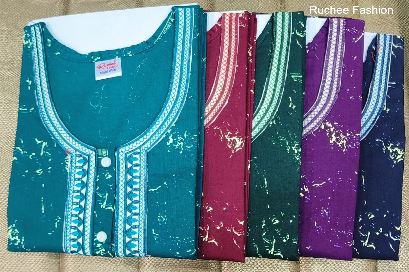 Rajwadi 180125 Ruchee Fashion Night Gowns Supplier Ahmedabad