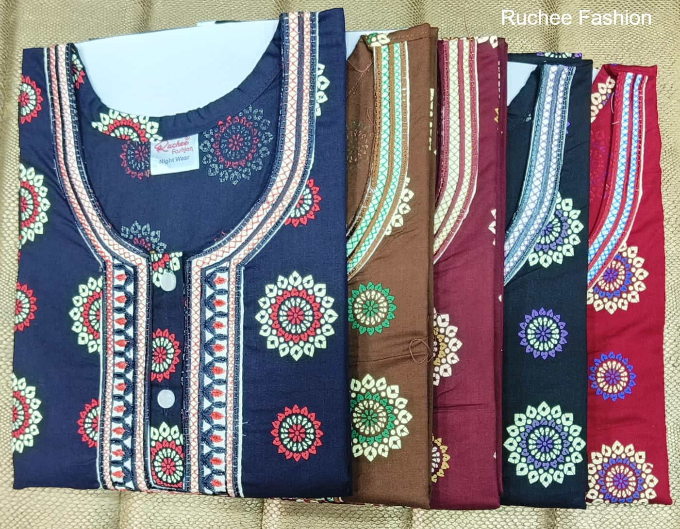 Rajwadi 180125 Ruchee Fashion Night Gowns Supplier Ahmedabad