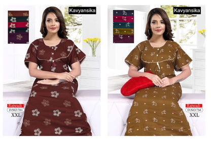 Rajwadi 2Xl Kavyansika Cotton Night Gowns Exporter Gujarat