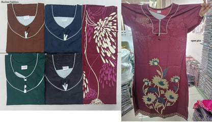 Rajwadi A-Line 0901 Ruchee Fashion Night Gowns Wholesaler Ahmedabad