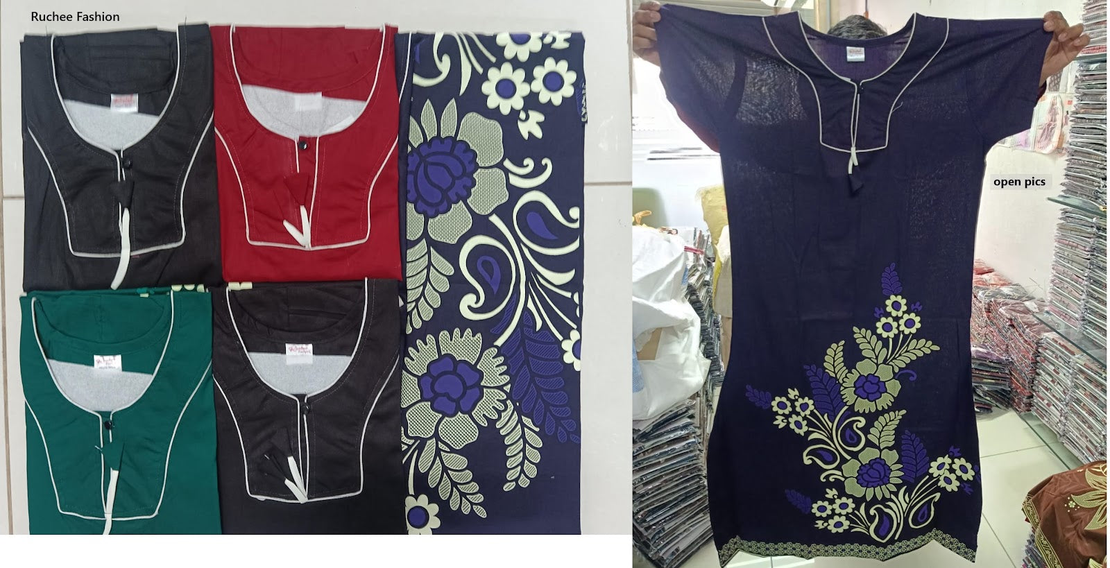 Rajwadi A-Line 0901 Ruchee Fashion Night Gowns Wholesaler Ahmedabad