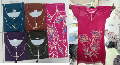 Rajwadi A-Line 0901 Ruchee Fashion Night Gowns Wholesaler Ahmedabad