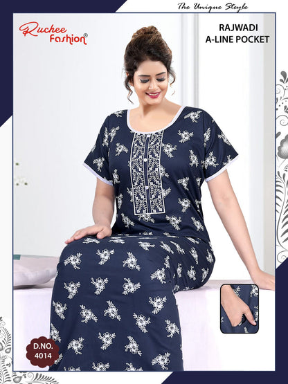 Rajwadi A-Line Ruchee Fashion Cotton Night Gowns Supplier