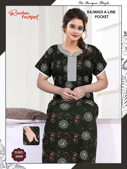 Rajwadi A-Line Ruchee Fashion Cotton Night Gowns Supplier