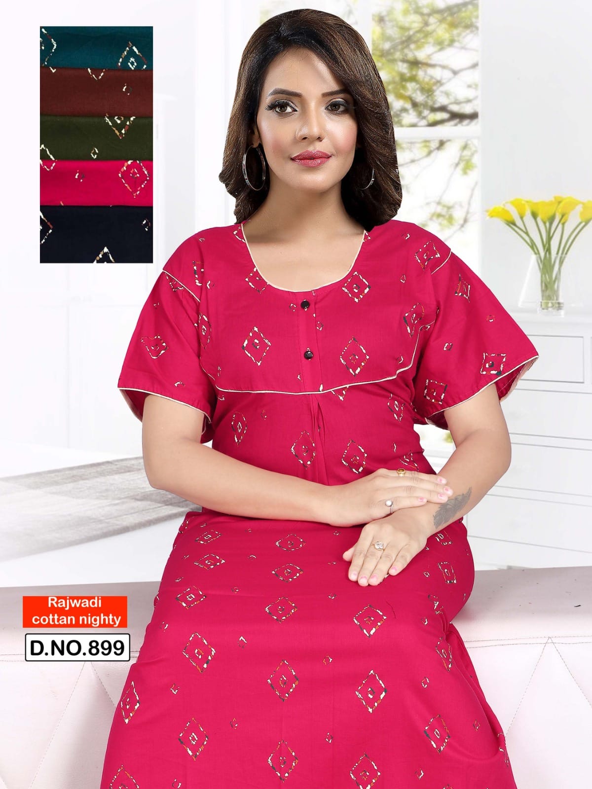 Rajwadi Cotton 3107 Kavyansika Night Gowns Wholesaler India