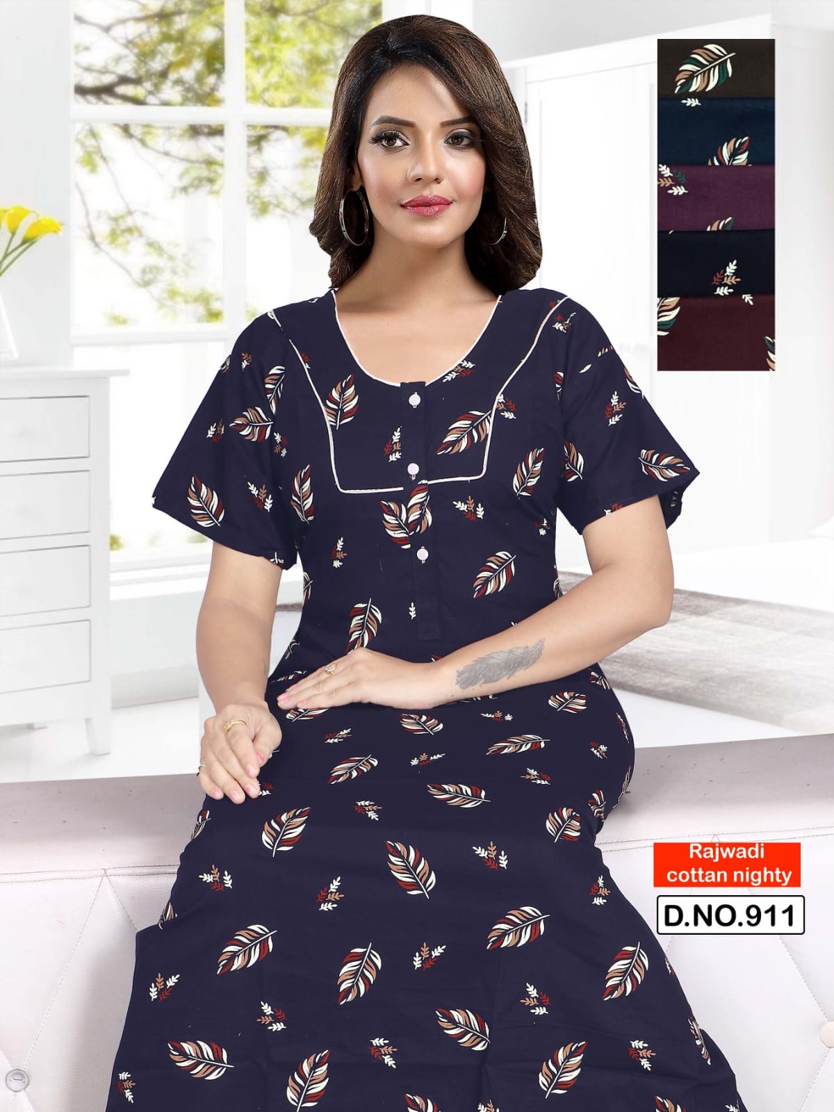 Rajwadi Cotton 3107 Kavyansika Night Gowns Wholesaler India