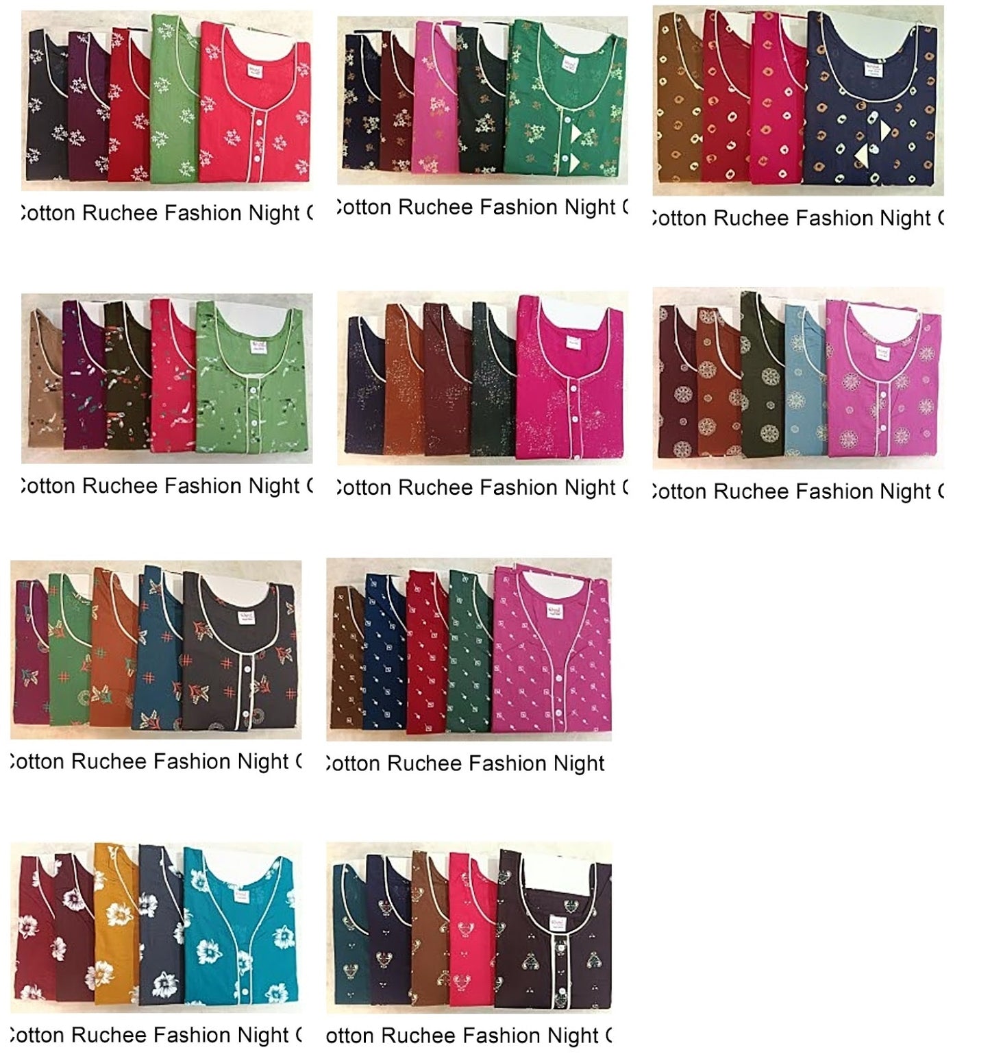 Rajwadi Cotton Ruchee Fashion Night Gowns Exporter India