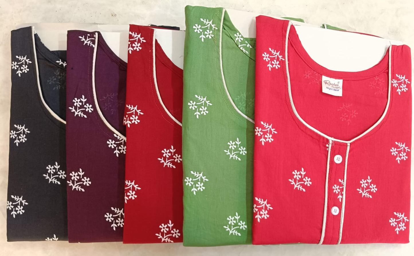 Rajwadi Cotton Ruchee Fashion Night Gowns Exporter India