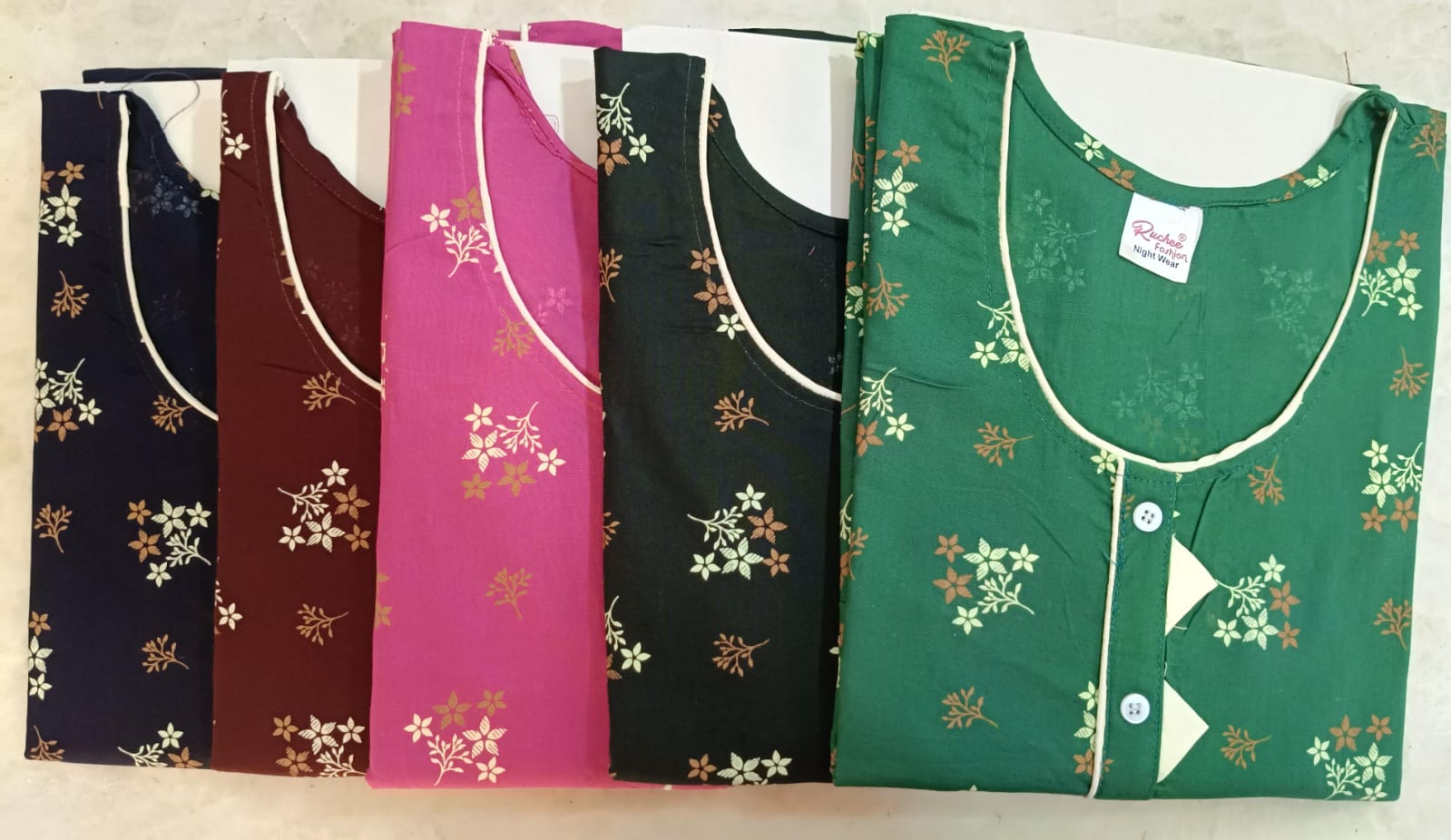 Rajwadi Cotton Ruchee Fashion Night Gowns Exporter India