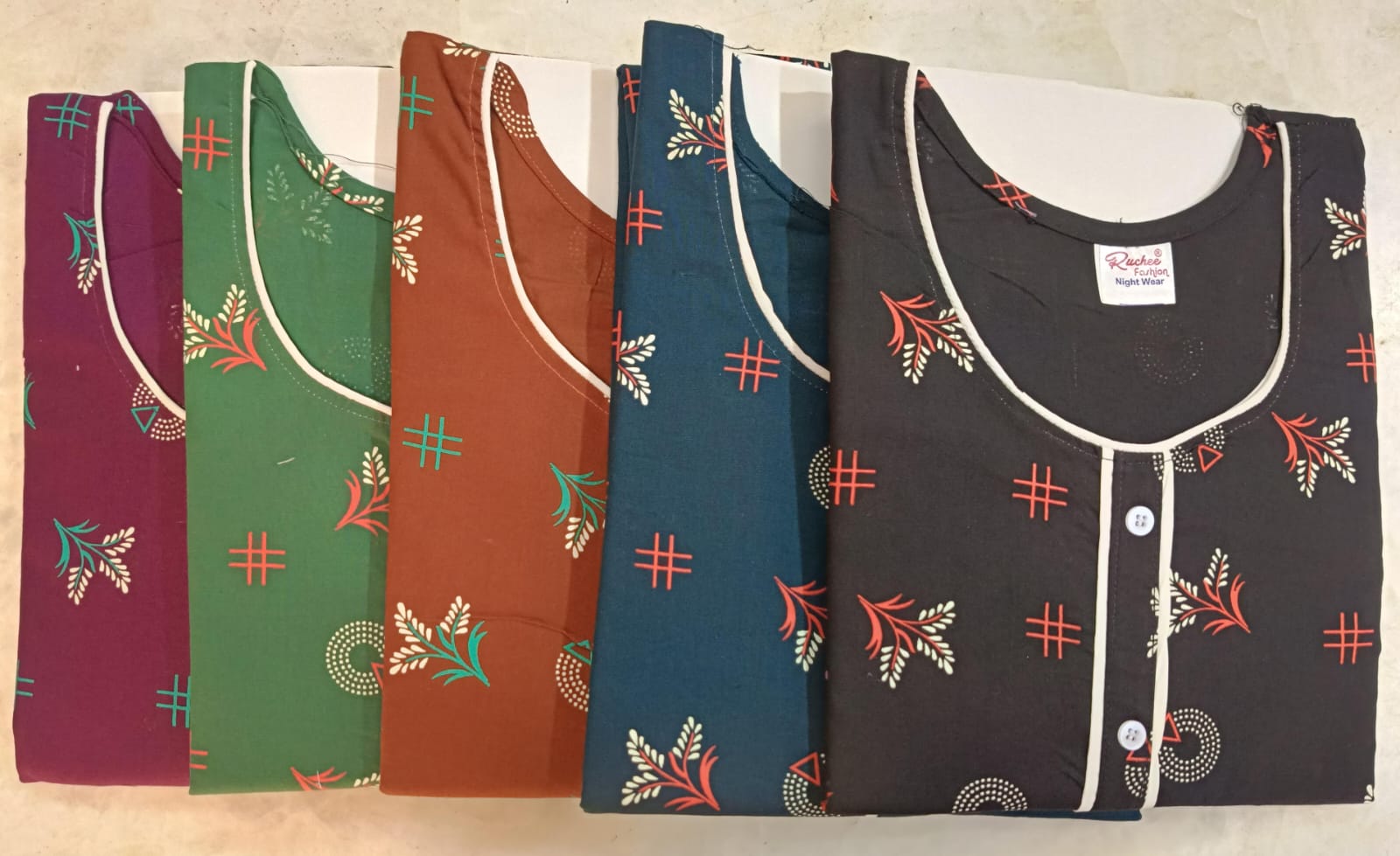 Rajwadi Cotton Ruchee Fashion Night Gowns Exporter India