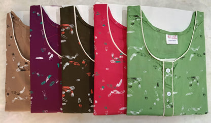 Rajwadi Cotton Ruchee Fashion Night Gowns Exporter India