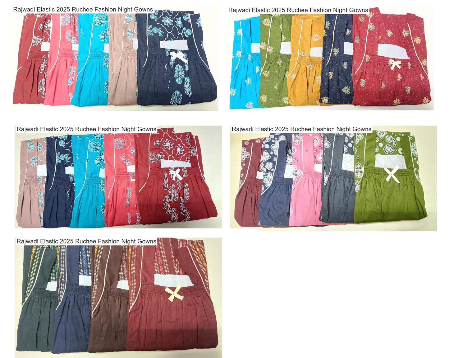 Rajwadi Elastic 2025 Ruchee Fashion Night Gowns Manufacturer India