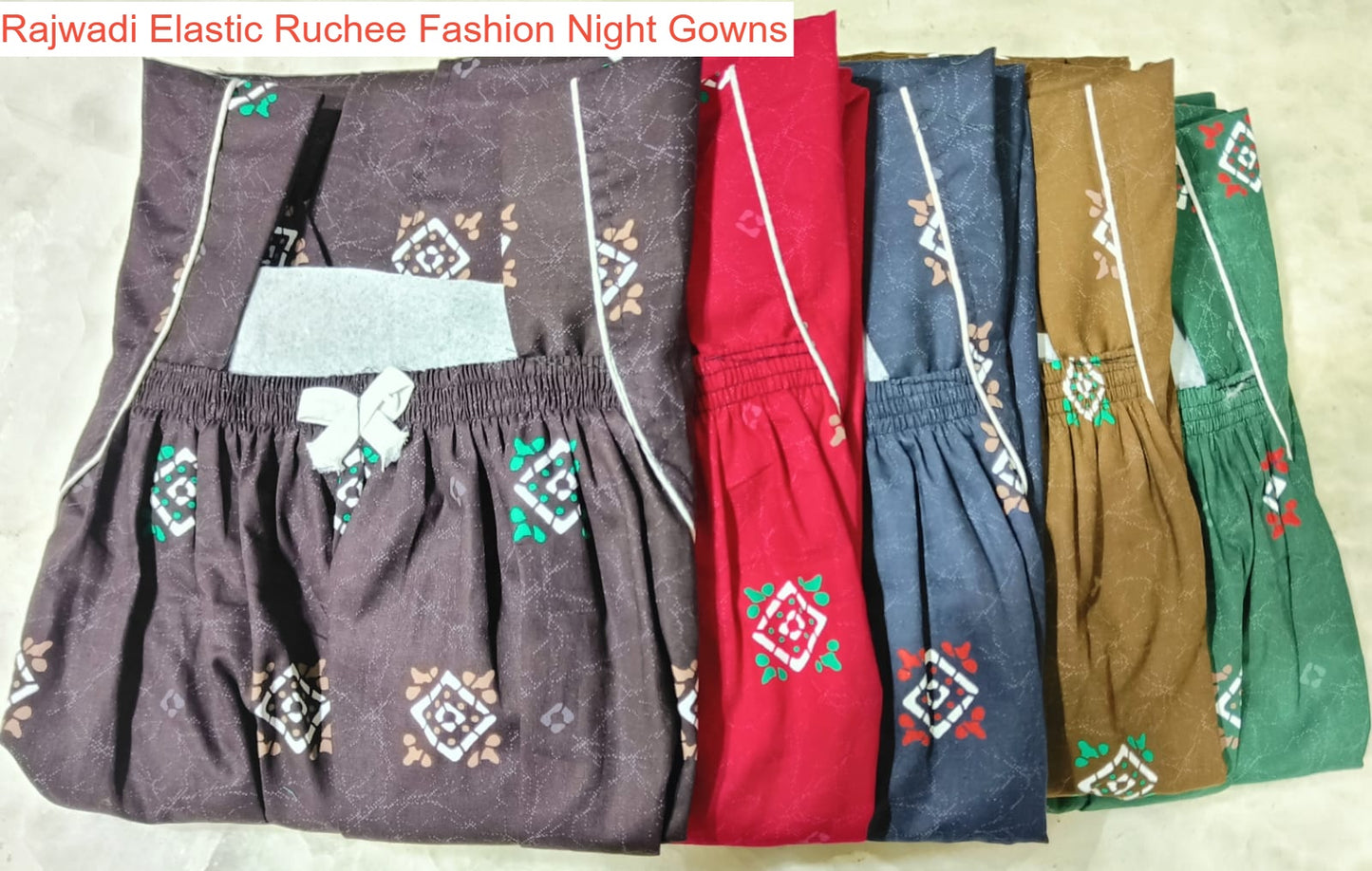 Rajwadi Elastic Ruchee Fashion Night Gowns Wholesaler