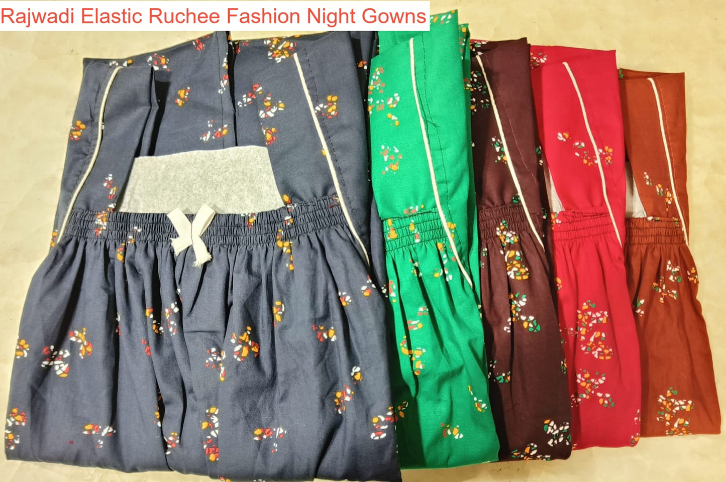 Rajwadi Elastic Ruchee Fashion Night Gowns Wholesaler