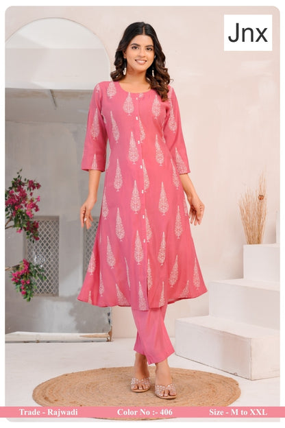 Rajwadi Jnx Roman Kurti Pant Set Wholesaler Ahmedabad