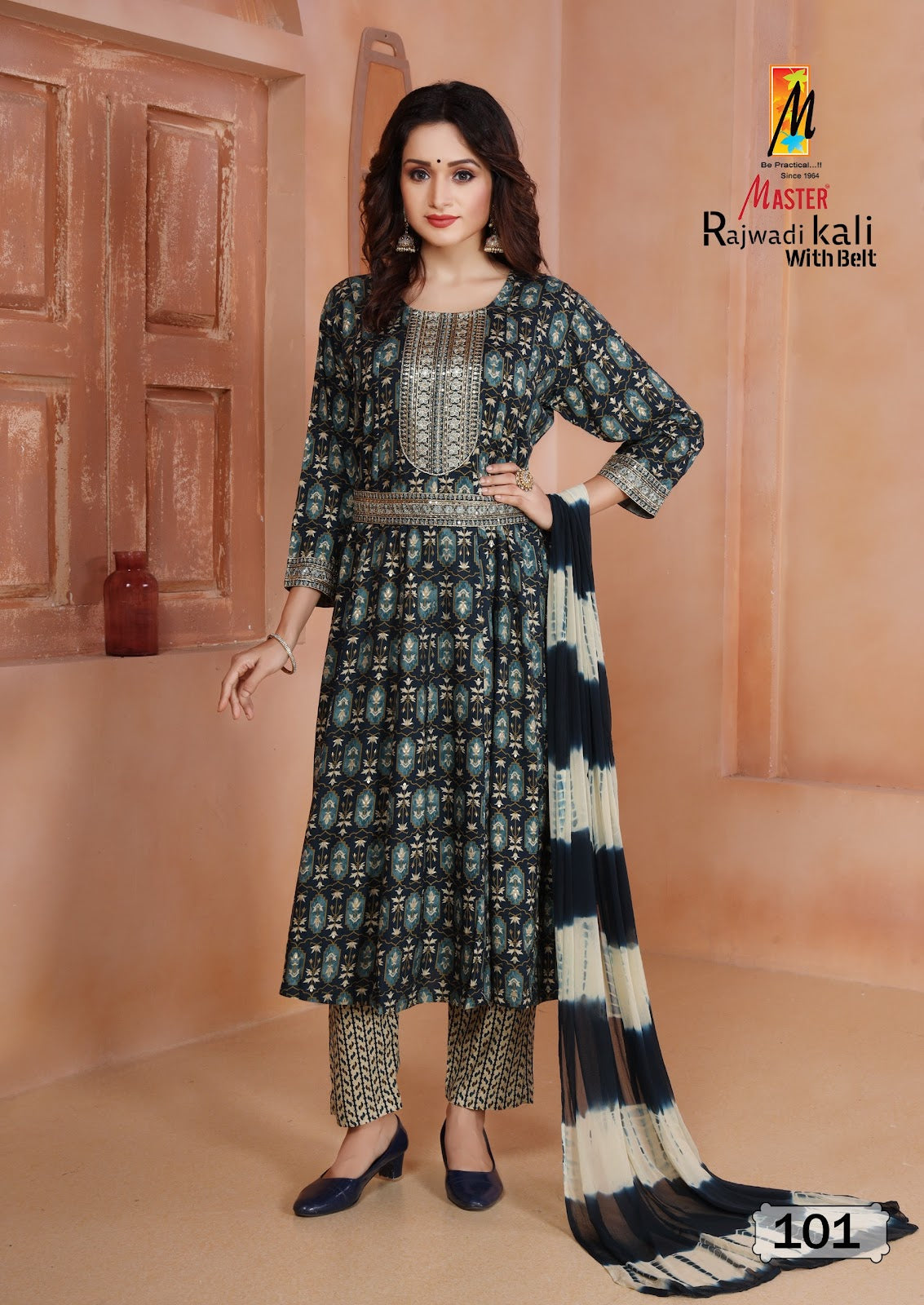 Rajwadi Kali Master Rayon Foil Readymade Pant Style Suits Supplier Gujarat