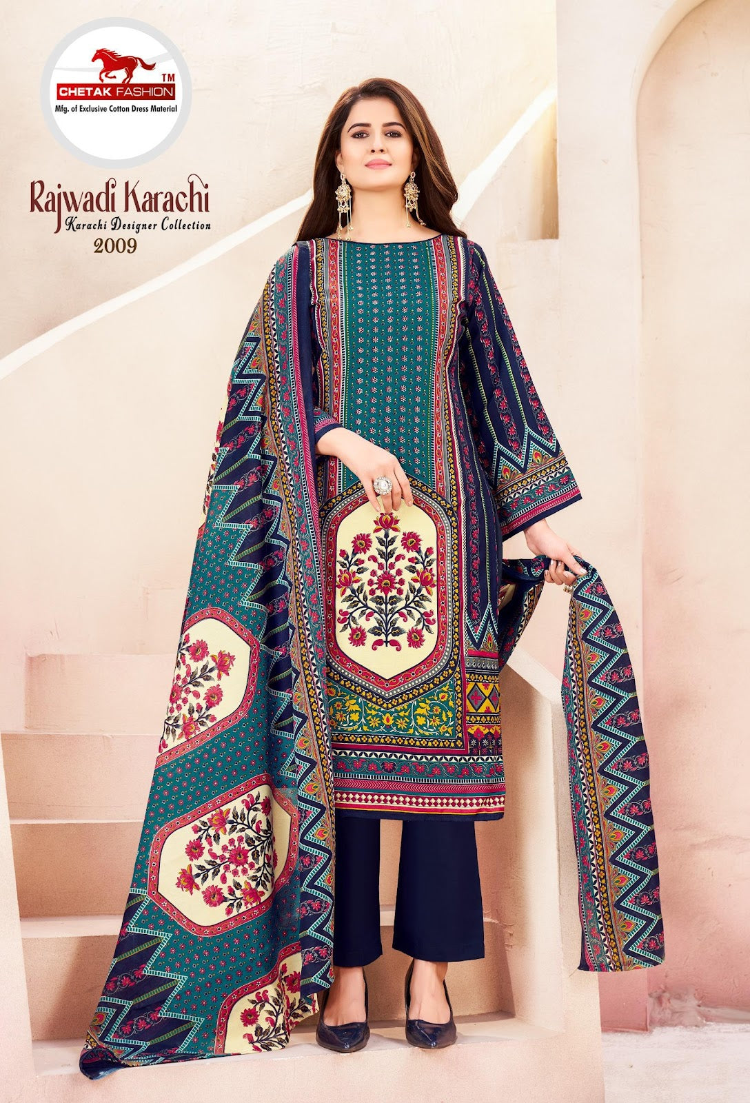 Rajwadi Karachi Vol 2 Chetak Fashion Soft Cotton Salwar Suits Supplier Gujarat